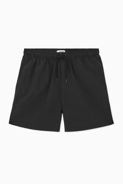 Cos Nylon Drawstring Swim Shorts In Black