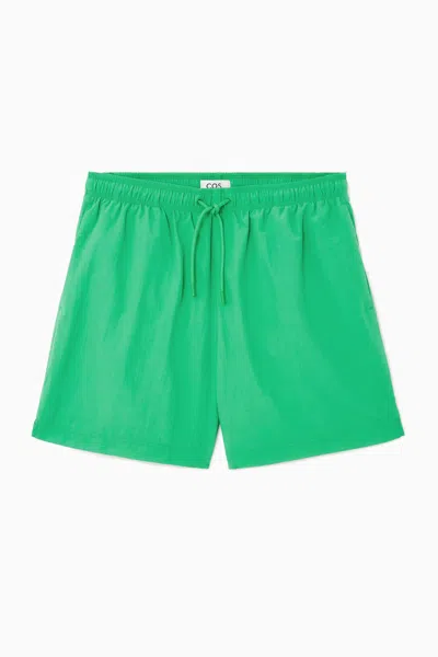 Cos Nylon Drawstring Swim Shorts In Green