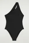 Cos One-shoulder Swimsuit In Black