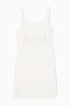 Cos Open-back Mini Pinafore Dress In White