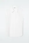 Cos Open-back Sleeveless Shirt In White