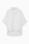 Cos Open-collar Polo Shirt In White