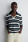 Cos Open-knit Polo Shirt