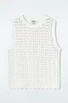 Cos Open-knit Vest In White