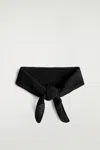 Cos Open-knit Triangle Scarf In Black