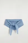 Cos Open-knit Triangle Scarf In Blue