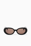 Cos Oval Sunglasses - Round In Black
