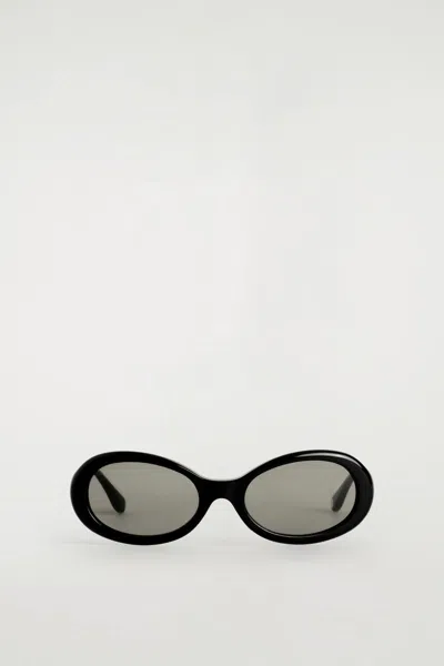 Cos Oval Sunglasses In Black