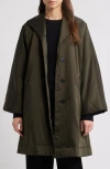 Cos Oversized Shawl-collar Padded Coat In Green