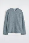 Cos Oversized Alpaca-blend Crew-neck Jumper In Blue