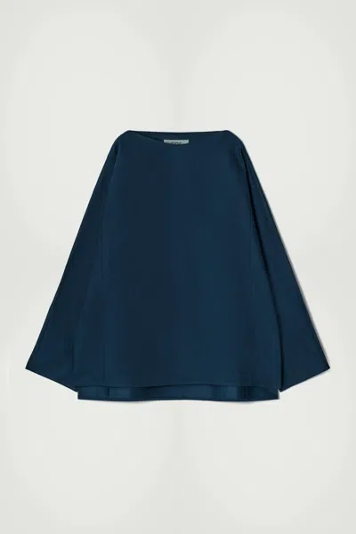 Cos Top Oversize In Cotone Con Scollo A Barca In Blu