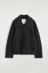 Cos Oversized Boiled-wool Jacket In Black