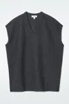 Cos Oversized Boiled-wool Vest In Grey