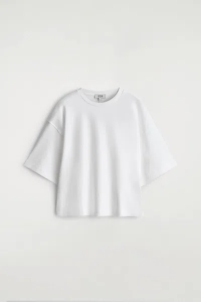 Cos Oversized Boxy Cotton T-shirt In White