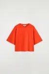Cos Oversized Boxy Cotton T-shirt In Orange