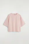 Cos T-shirt Oversize In Cotone Dal Taglio Boxy In Pink