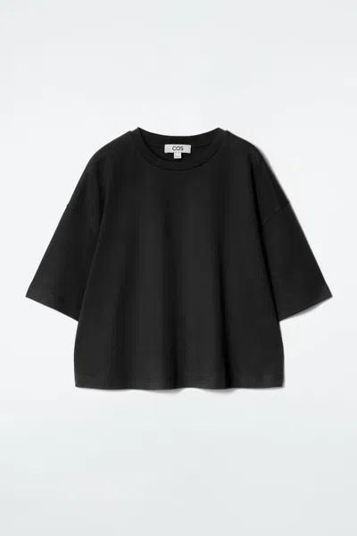 Cos Oversized Boxy T-shirt In Black