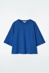 Cos Oversized Boxy T-shirt In Blue