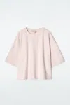 Cos Oversized Boxy T-shirt In Pink