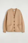 Cos Oversized Cashmere-blend Cardigan In Neutral
