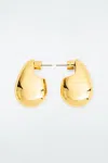 Cos Oversized Chunky Droplet Earrings In Gold