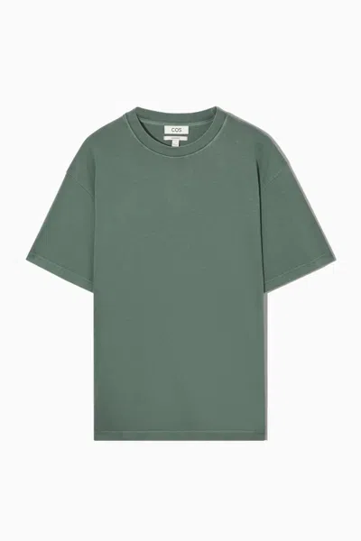 Cos Relaxed-fit Mid-weight T-shirt In Green