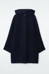 Cos Oversized Double-faced Wool Coat In Blue