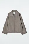 Cos Oversized Double-faced Wool Jacket In Brown