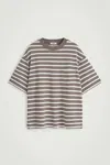Cos Oversized Heavyweight Cotton T-shirt In Sand