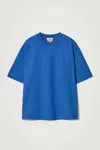 Cos Oversized Heavyweight Cotton T-shirt In Blue