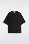 Cos Oversized Heavyweight T-shirt In Black