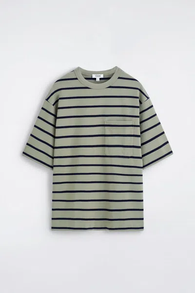 Cos Oversized Heavyweight T-shirt In Green
