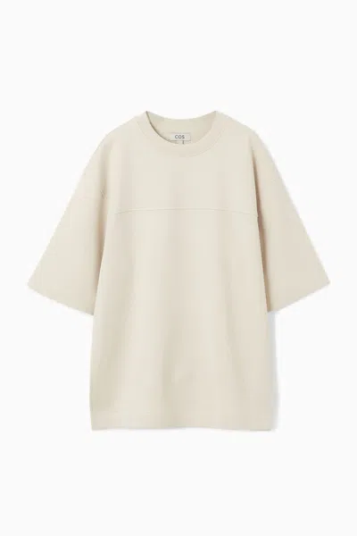 Cos Oversized Mid-weight T-shirt In Neutral