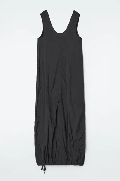 Cos Oversized Parachute Maxi Dress In Black