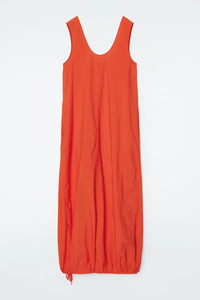 Cos Oversized Parachute Maxi Dress In Orange