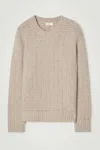 COS RELAXED POINTELLE-KNIT PURE CASHMERE JUMPER