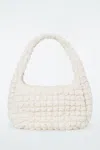 Cos Oversized Quilted Crossbody Bag In Beige