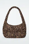 Cos Oversized Quilted Crossbody Bag In Beige