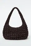 Cos Oversized Quilted Crossbody Bag In Brown