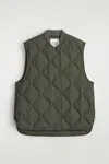 Cos Oversized Quilted Down Gilet In Green