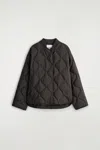 Cos Oversized Quilted Jacket In Gray