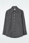 Cos Oversized Tailored Shirt In Black
