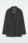 Cos Oversized Tie-front Blazer In Black