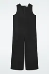 Cos Oversized V-neck Jumpsuit In Black