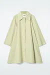 Cos Oversized Voluminous Car Coat In Green