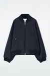 Cos Oversized Wool Bomber Jacket In Blue