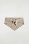 Cos Oversized Wool Triangle Scarf In Brown