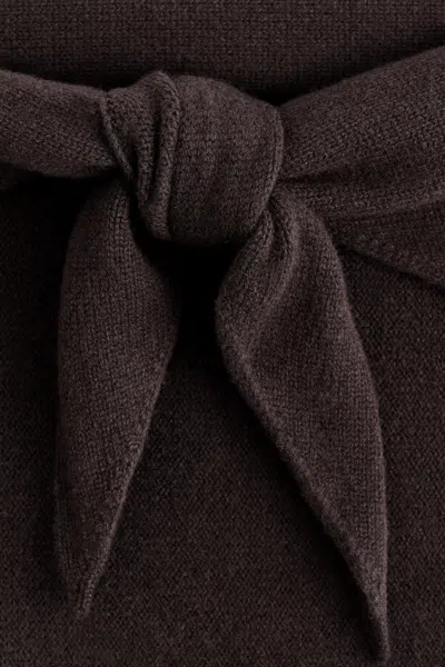 Cos Oversized Wool Triangle Scarf In Brown