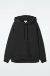 Cos Ovresized Jersey Hoodie In Black