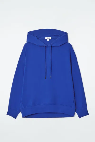 Cos Ovresized Jersey Hoodie In Blue